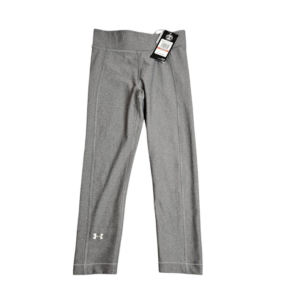 Under Armour Capri Leggings Women's Size XS HeatGear Compression Gray NEW